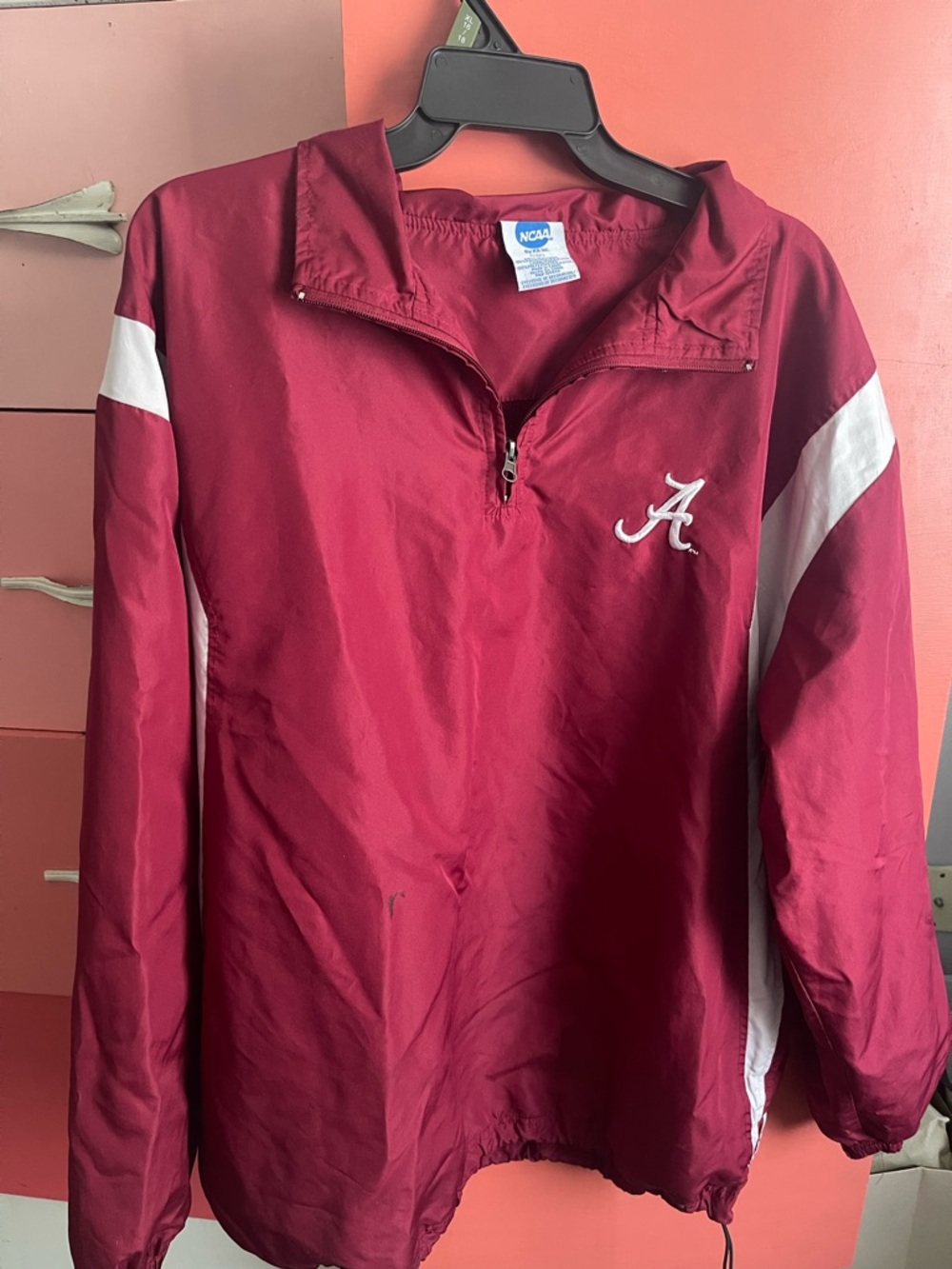 Alabama Crimson Half-Zip Windbreaker Jacket